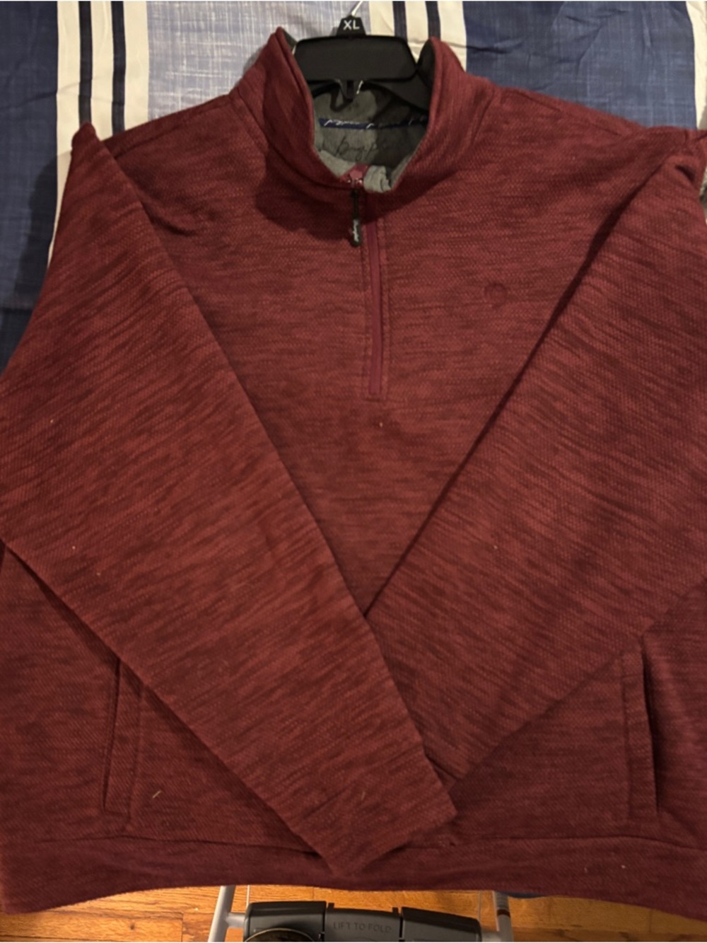George Men's Maroon Half-Zip Sweater